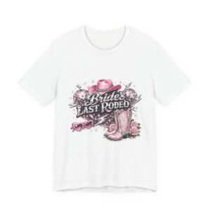 Brides Last Rodeo Tee — Bachelorette Cowboy Boot & Hat Party Shirt