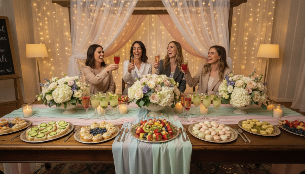 Coordinating food and drink for a bridal shower Coordinating food and drink for a bridal shower